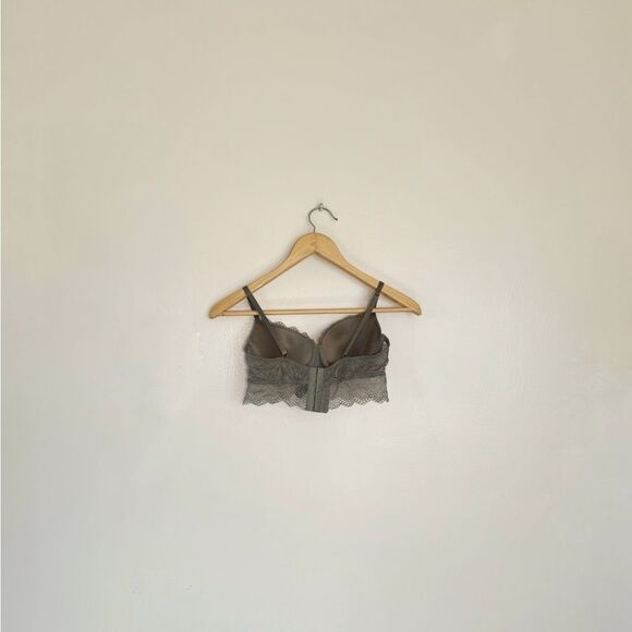 SALE! Khaki Green Danskin Lace Underwire Bra Size 34C EUC - Picture 2 of 5